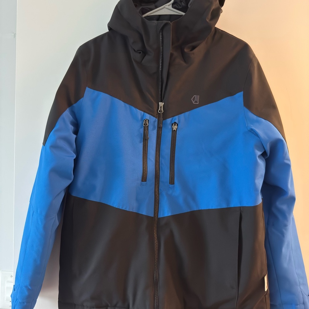 Liquido Black and Blue Performance Jacket with Hood